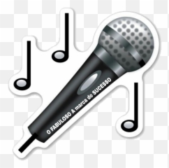 Microfone Sticker - Microphone Emoji Transparent Cartoon Transparent Background Microphone Emoji,Yoosung Crying Emoji