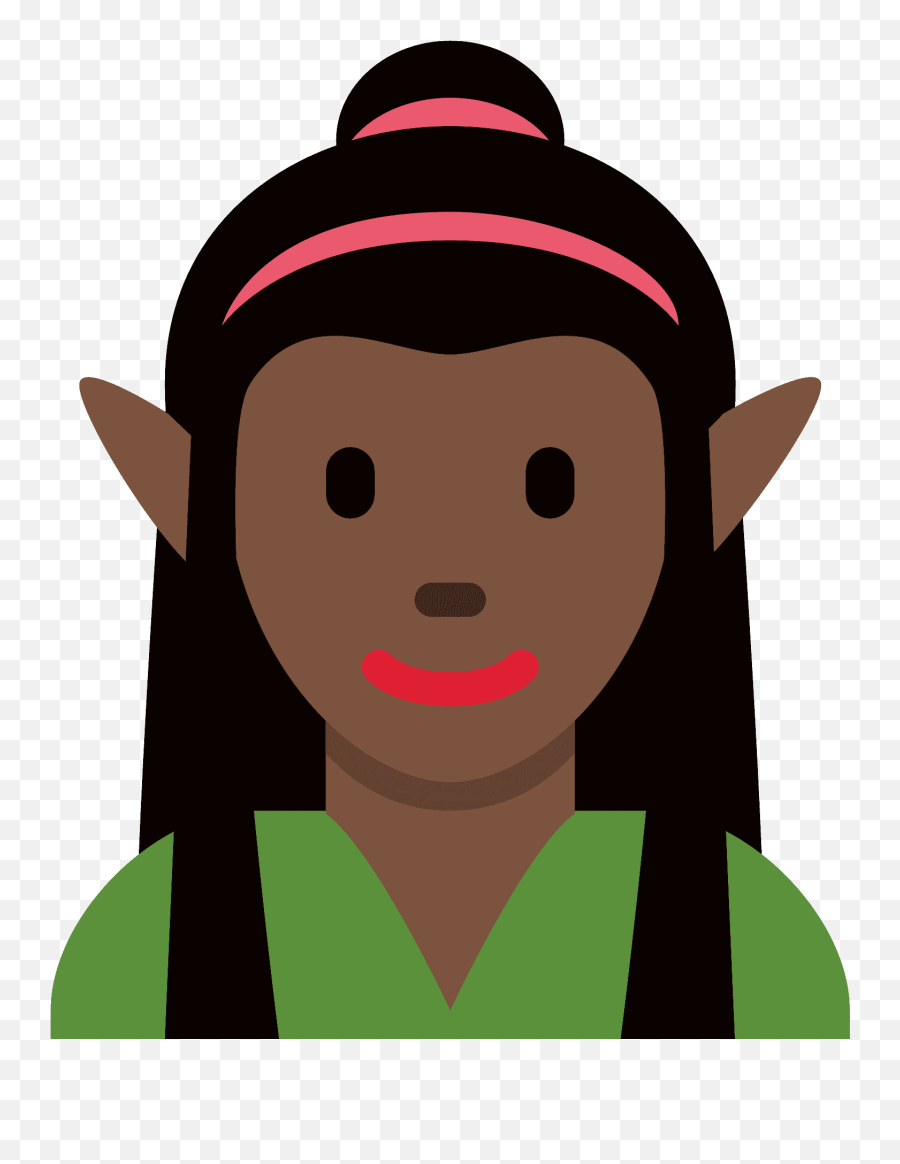 U200d Woman Elf Emoji With Dark Skin Tone Meaning And - Elfa Morena,Emoji Skin Tones