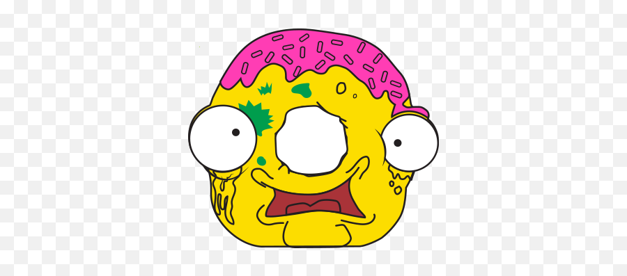 The - Grosseryganghalfbakedbakeryseries1030dodgey Dodgy Donut Grossery Gang Emoji,Barfing Rainbow Emoji