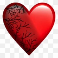 Heart Coeur Aesthetic Tumblr Dark - Girly Emoji,Emoji Coeur Rouge