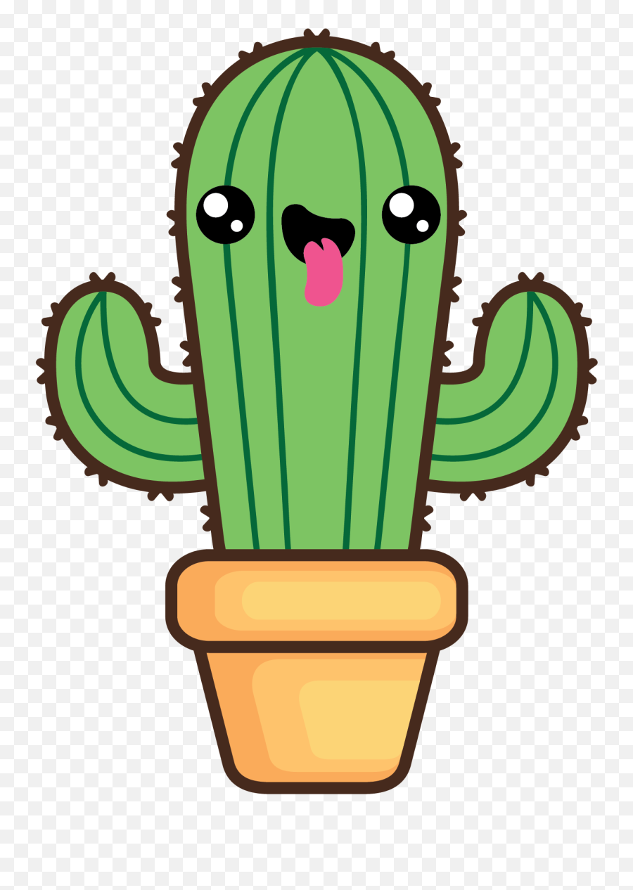 Kawaii Cactus Stickers By Marian Turchyn - Cute Drawings Of Cactus Emoji,Cactus Emoji