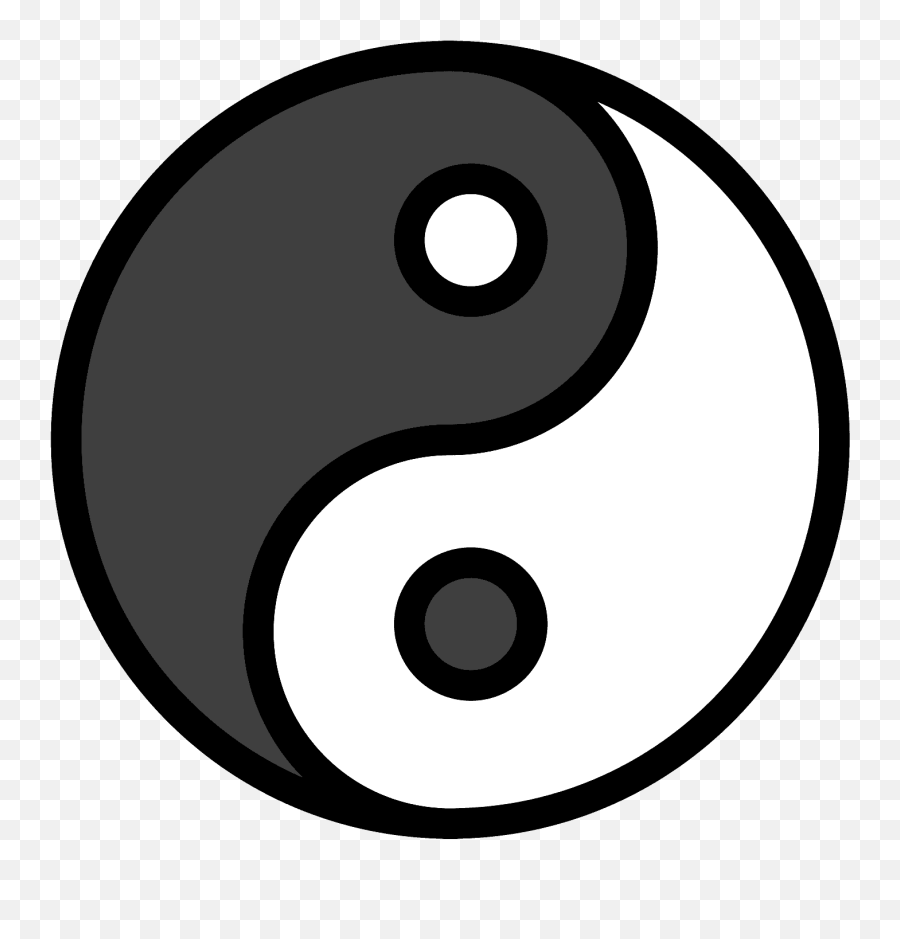 Yin Yang Emoji Clipart - Yin And Yang Symbol,Yin Yang Circle Emoji