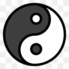Yin Yang Emoji Clipart - Yin And Yang Symbol,Yin Yang Circle Emoji