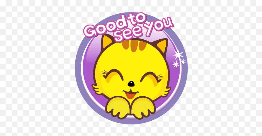 Yellow Cat Sticker - Yellow Cat Face Discover U0026 Share Gifs Nice To Meet You Gif Cute Emoji,Cat Emoji Gif