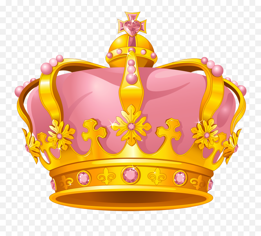 Download Pink And Gold Crown Kid Free - Queen Crown Cartoon Emoji,Religious Crown Emoticons