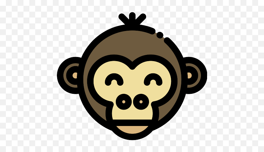 Monkey Facing Left Vector Svg Icon - Png Repo Free Png Icons Deus Vult Pol Logo Emoji,Pictures Of Cute Emojis Of Alot Of Monkeys