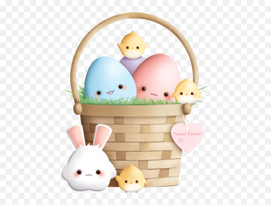 Easter Basket Psd Official Psds - Ovos De Pascoa Kawaii Emoji,Easter Basket Emoji