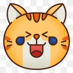 Laughing Colored Outline Emoji Icon - Icon,Cat Emoticon Letters