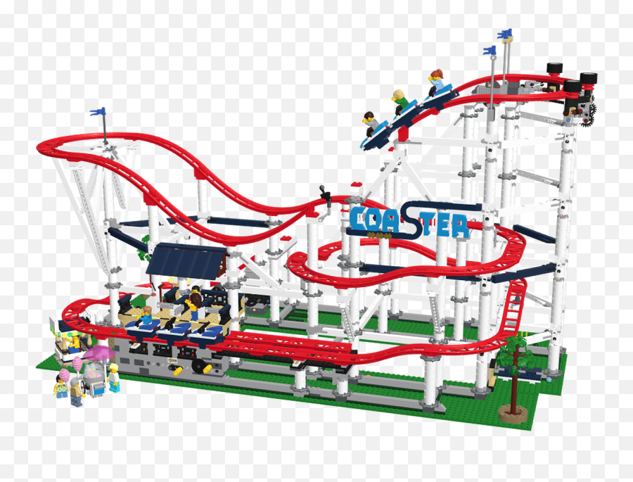 Mecabrickscom Lego Set 10261 - 1 Roller Coaster Horizontal Emoji,Lego Minifigure Emotions