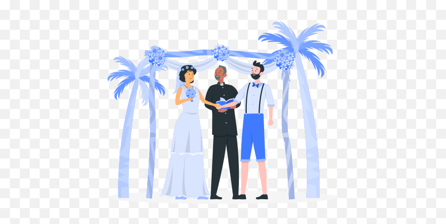 Beach Wedding Customizable Flat Illustrations Rafiki Style - For Groom Emoji,Bride And Groom Emoticon