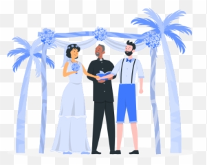 Beach Wedding Customizable Flat Illustrations Rafiki Style - For Groom Emoji,Bride And Groom Emoticon