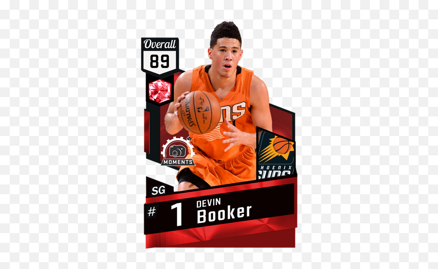 Devin Booker 89 - Nba 2k17 Myteam Ruby Card 2kmtcentral Michael Jordan Nba2k Card Emoji,Klay Thompson Don't Show A Great Deal Of Emotion