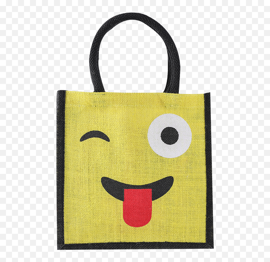 Buy Jute Pouches With Mirror Work - Gift Bags Lime Green Emoji,Shop Bag Emoji