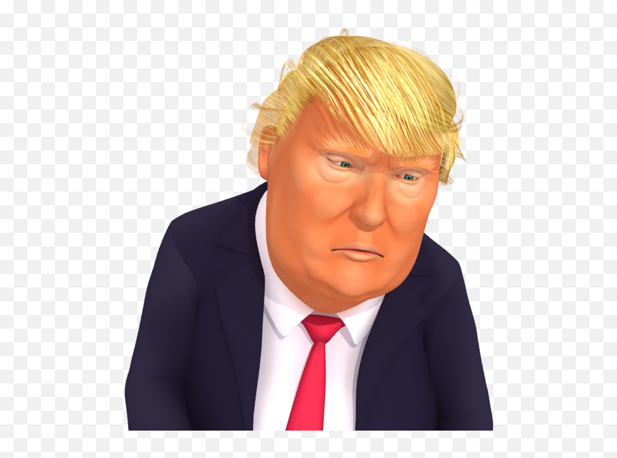 Trumpstickers Depressed Trump 3d Caricature Emoji U2013 Dedipic - Trump Emoji,Disappointed Emoji