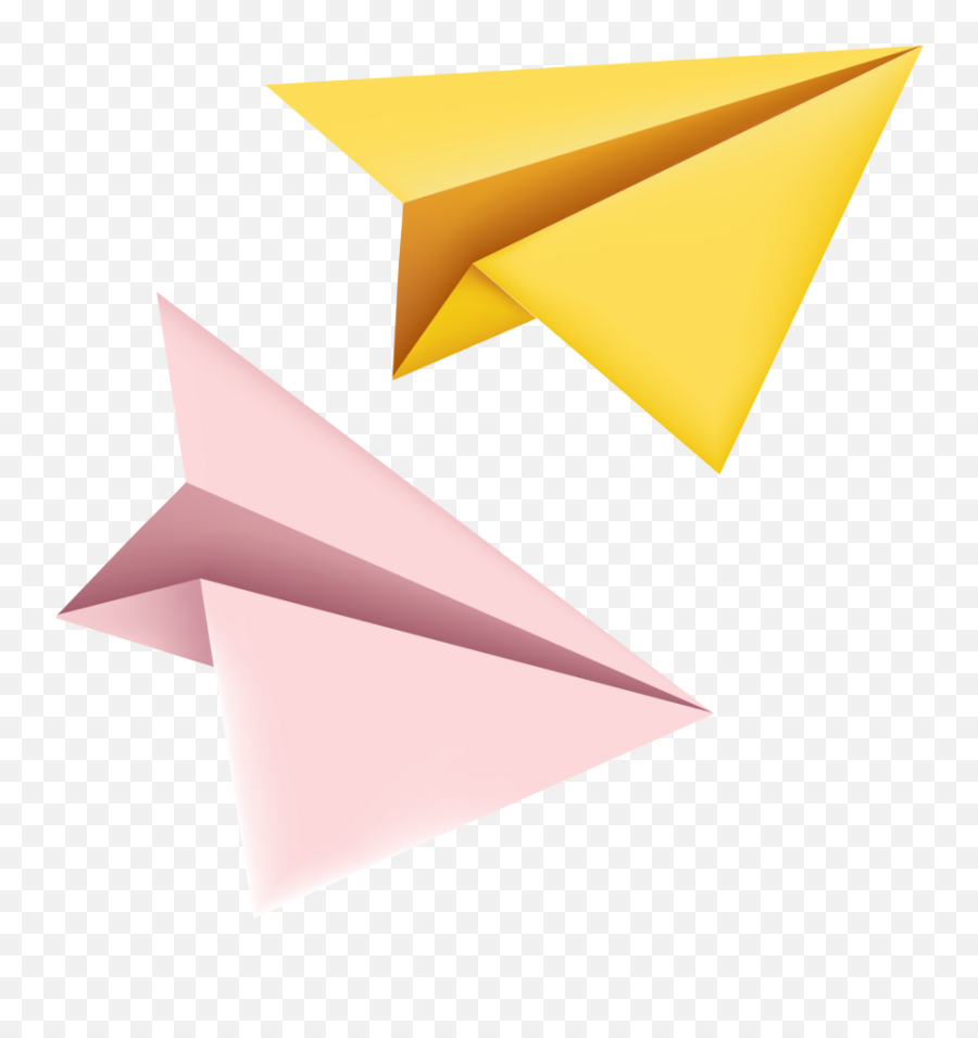 Png Photo Yellow Paper Paper Plane - Yellow Paper Plane Png Emoji,Paper Airplane Emoji