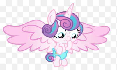 Baby Pony Bipedal Cloth Diaper - Flurry Heart Transparent Background Emoji,Mlp A Flurry Of Emotions