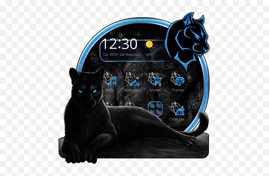 Spiteful Black Pantera Theme - Apps En Google Play Tema Harimau Kumbang Emoji,Jaguar Emoji