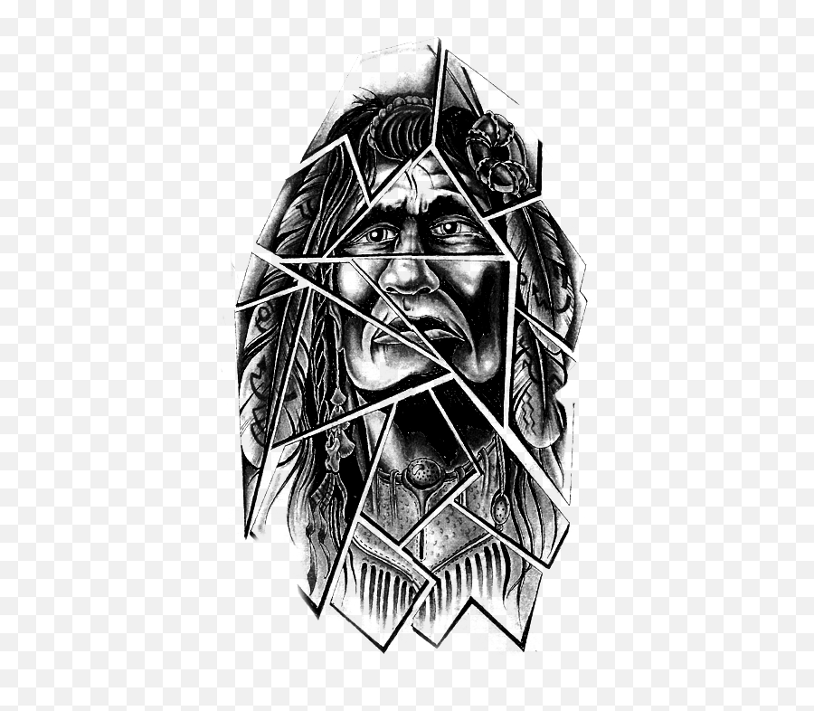 Tattoo Apache Indian Man Sticker Emoji,Indian Man Emoji