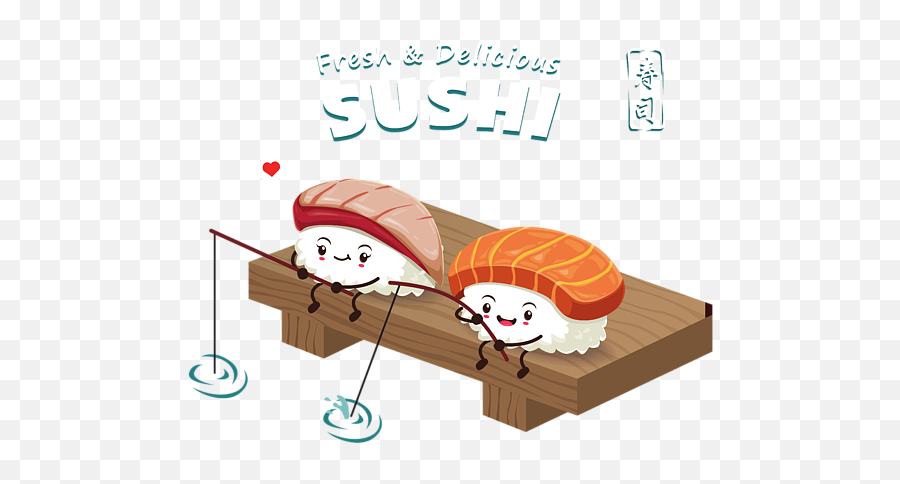 Fresh Sushi Cute Japanese Food Culture Round Beach Towel - Sushi Emoji,Sushi Emoji Android