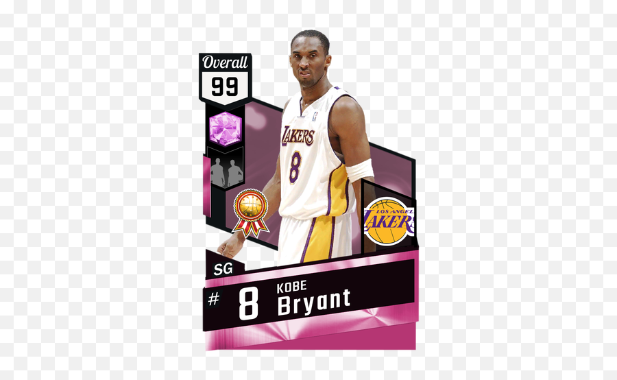 08 Kobe Bryant - Pink Diamond Kobe 2k17 Emoji,Emotion Trading Cards Nba
