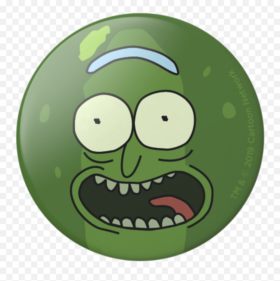 Popsocket - Pickle Rick In Glossy Print Pickle Rick Pop Socket Emoji,Rwby Emoticons For Kids