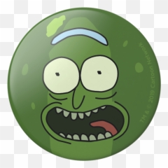 Popsocket - Pickle Rick In Glossy Print Pickle Rick Pop Socket Emoji,Rwby Emoticons For Kids