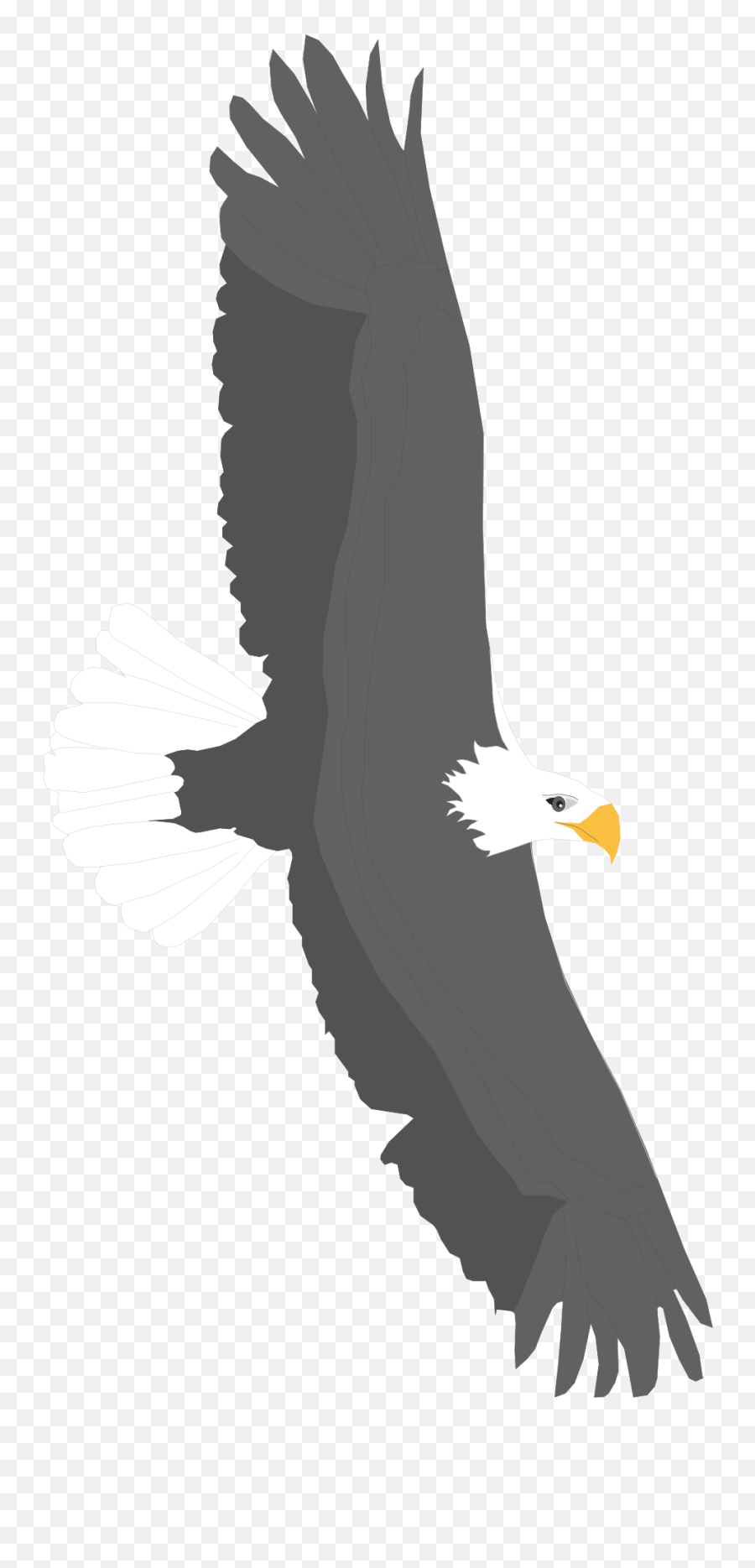 White Black Eagle Is Flying As A Clipart - Eagle Emoji,The Emotions Of Eagles