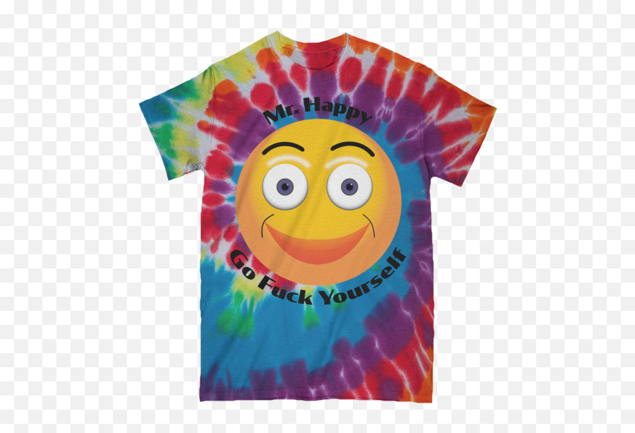 Mr Happy - Tie Dye Cat Shirt Emoji,Emoji With Tydie Or Nah Emojis