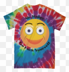 Mr Happy - Tie Dye Cat Shirt Emoji,Emoji With Tydie Or Nah Emojis