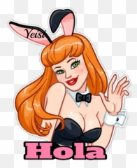 Girls Playboy Stickers For Whatsapp - For Women Emoji,Playboy Bunny Emoji