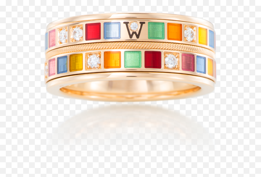 Wellendorff - Limitededition Pure Joy Of Life Ring Ring Wellendorff Ring Pure Lebensfreude Emoji,Emotions Associated With Rainbow