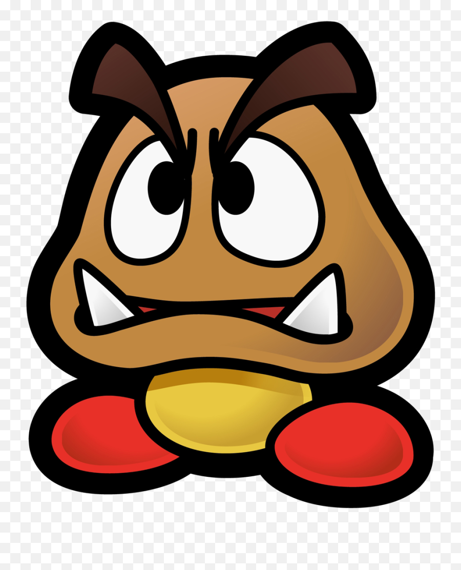 Mario Bros - Paper Mario Goomba Png Emoji,Paper Mario Emojis