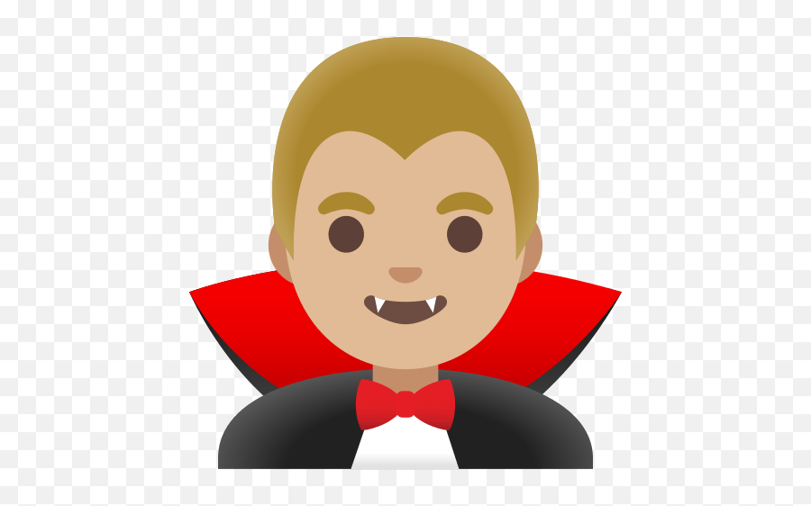 U200d Male Vampire With Medium Light Skin Tone - Vampire Icon Emoji,Android Pie Emojis Vs Ios Emojis