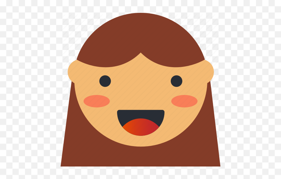 Avatar Emoji Emoticons Emotion Face Girl Smiley Icon - Download On Iconfinder Happy,Avatar Emoji