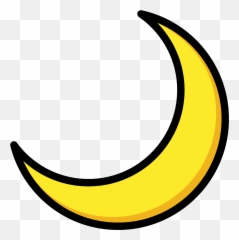 Crescent Moon Emoji Clipart - Crescent Moon,Android Celestial Emojis