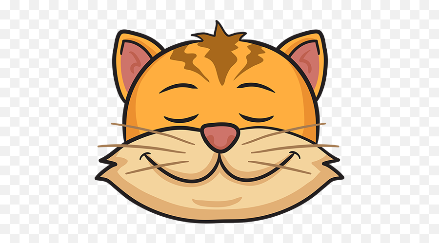 Catmoji - Cartoon Cat Sticking Tongue Out Emoji,Orange Cat Emoticon