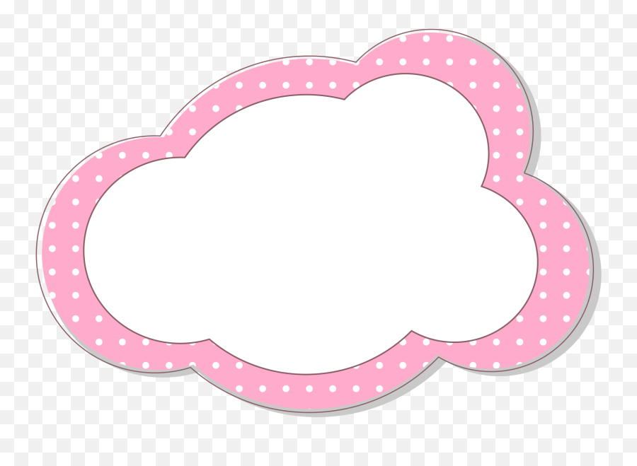 Pink Cloud Border Png - Pink Cloud Cartoon Png Clipart Emoji,Spiral Shell And White Ball Emoji