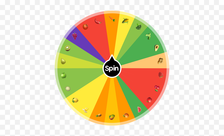 A Healthy Food Wheel Spin The Wheel App Emoji,Green Food Emoji