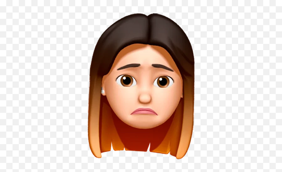 Brunette Girl 5 Stickers For Whatsapp Emoji,Smh Emoji Girl Brown Hair