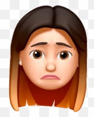 Brunette Girl 5 Stickers For Whatsapp Emoji,Smh Emoji Girl Brown Hair