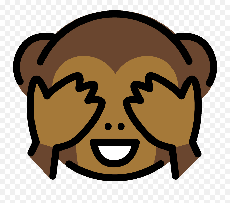 See - Noevil Monkey Emoji Clipart Free Download Transparent Olympic Sculpture Park,Evil Grin Emoji