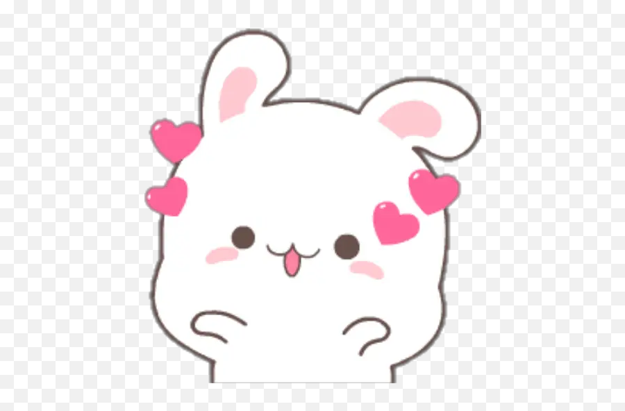 Happy Bunny Stickers For Whatsapp - Dot Emoji,Bunny Girls Emoji