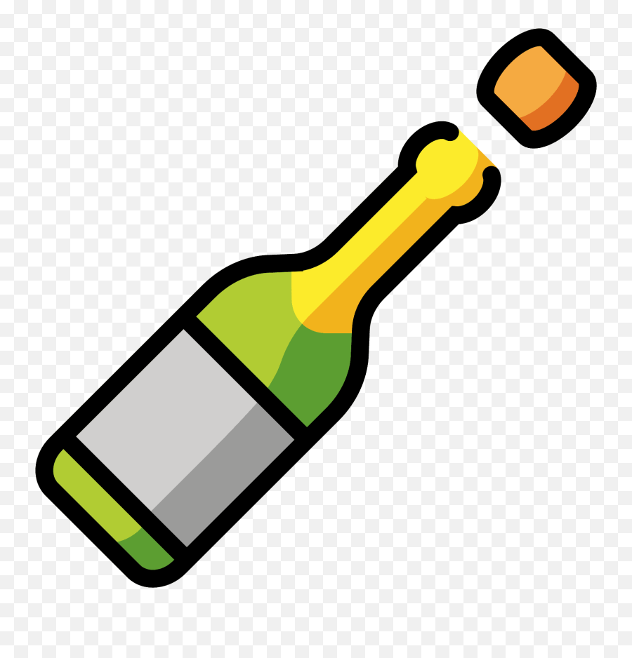 Bottle With Popping Cork Emoji Clipart Free Download - Botella Emoji,Emoji Pop 8