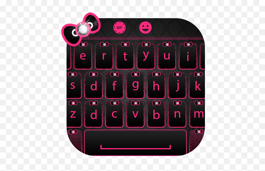 Pink Bow Keyboard Theme U2013 Apps No Google Play - Phone Keyboard Emoji,Bowing Emoji Gif