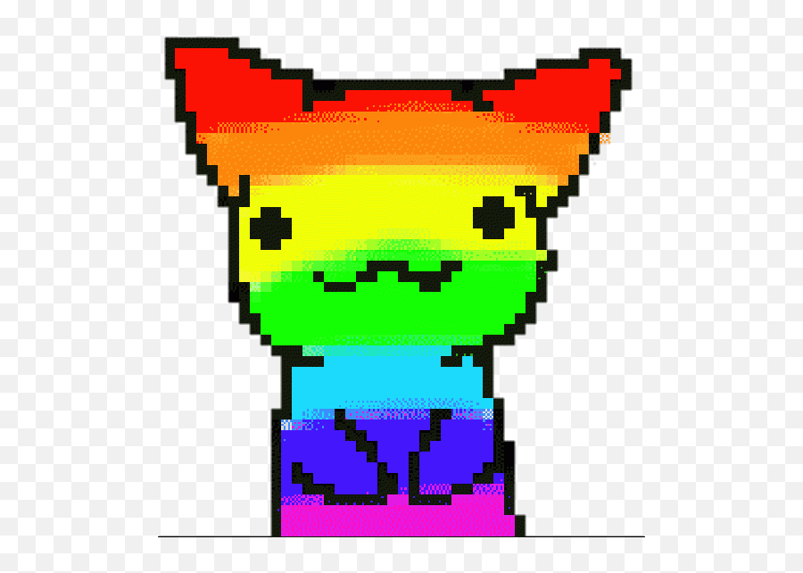Cat Rainbowcore Rainbow Sticker - Cat Licking Screen Gif Emoji,Rainbow Kawaii Emoticons