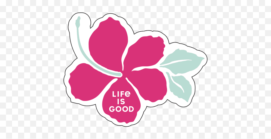 Accessories Hibiscus Small Die Cut Decal Life Is Good Emoji,Full Hearts And Flower Emojis