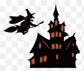 Halloween Scary Games - Free Witchcraft Silhouette Back Halloween House Silhouette Emoji,Scary Halloween Emojis Free