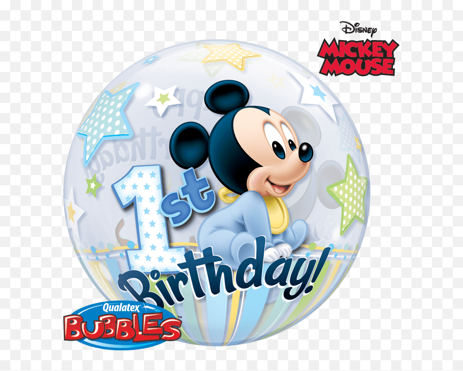 Bubble Balloons - Qualatex Bubbles Emoji,Mickey Mouse Birthday Emoticon