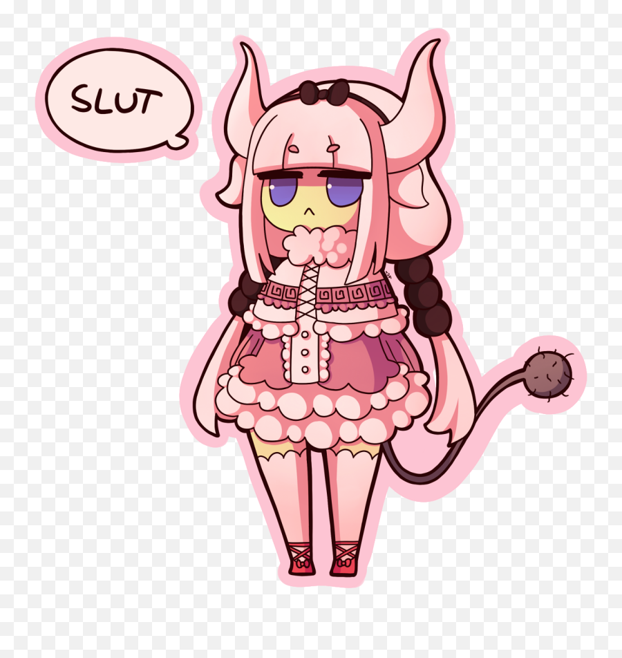 Miss Kobayashiu0027s Dragon Maid Kamuy Illustration - Kana Png Fictional Character Emoji,Maid Emoji