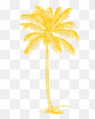 Yellow Palm Tree Clip Art - Yellow Palm Tree Clip Art Emoji,Coconut Tree Emoticon